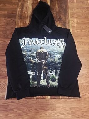 Left Point Men's "Fearless" Black Pullover Hoodie